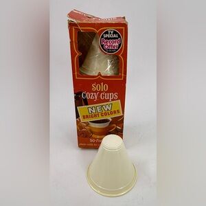 SOLO Cozy Cups‎ 1 Box of 50 Count Refill Coffee Insert Liners Open Box White Vtg